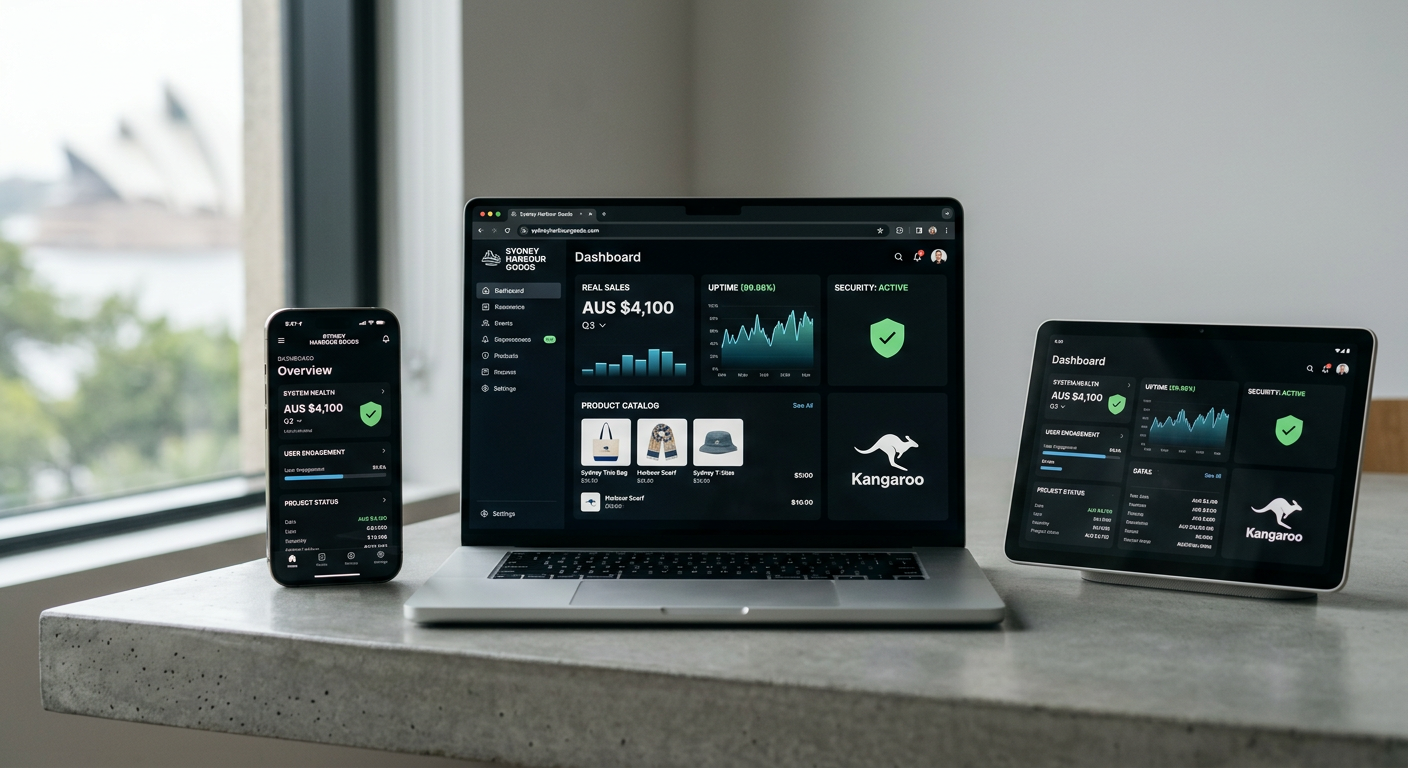 E‑commerce dashboard across multiple devices